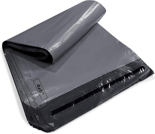 ® 100 Grey Parcel Bags 4" X 6" (102 X 152Mm) Strong Poly Mailer Small Postage Mailing Bags Courier Shipping Postal Bags - Posting Packing Mobile Accessories