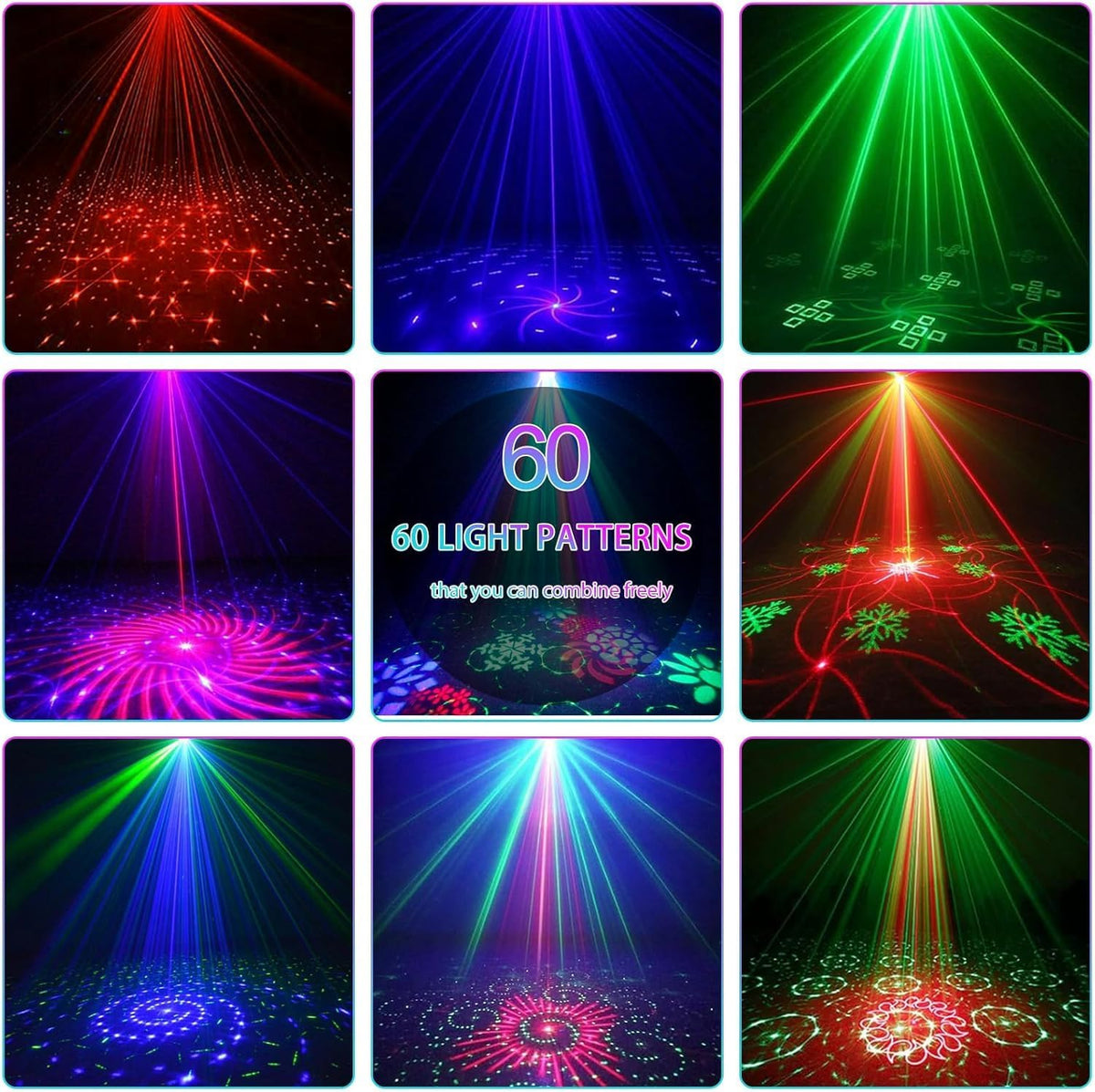 Disco Light for Parties Mini Disco Light Strobe Lights with Remote Control RGB Strobe with 60 Effects for Clubs Children'S Parties Birthdays Weddings