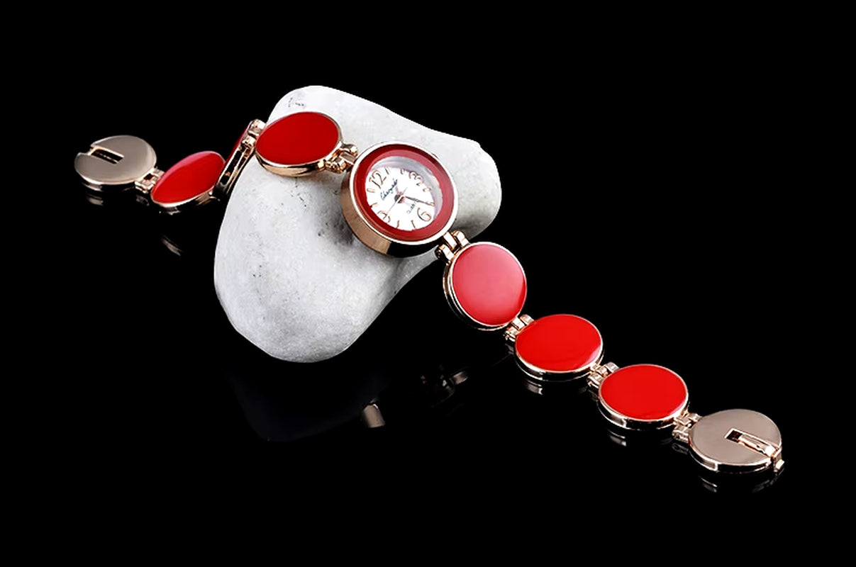 Elegant Women's Quartz Bracelet Watch – Stylish Wafer Dial for Ladies