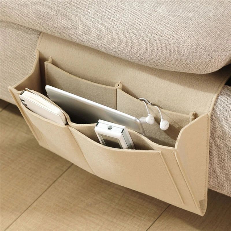 Felt Bedside Storage Organizer for Remote Controls and Accessories