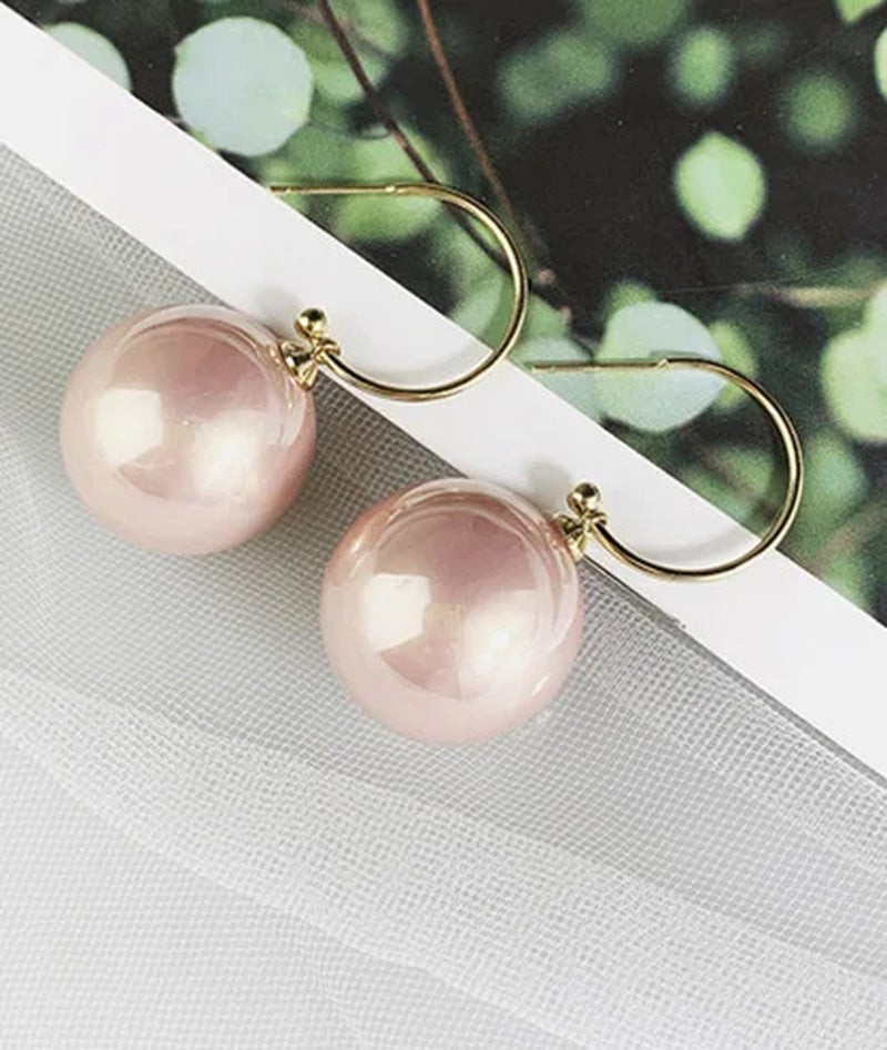 Elegant Pearl Hoop Earrings - Big and Small Circle Statement