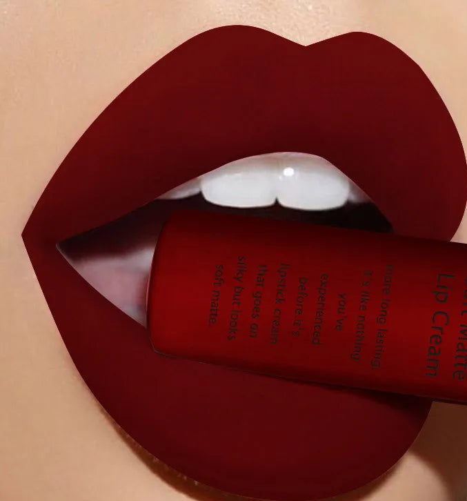 Velvet Matte Lip Gloss - Waterproof & Long-Lasting in Nude & Red