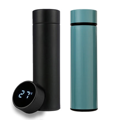 Smart Stainless Steel Water Bottle - Leak Proof, Double Walled, with LCD Temperature Display for Hot & Cold Drinks