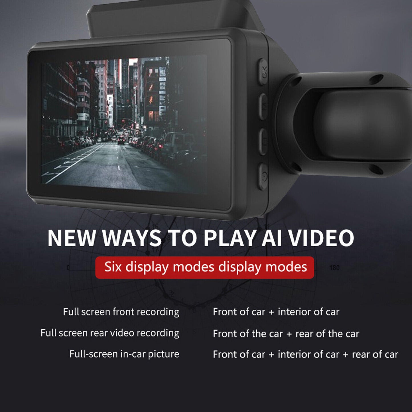 HD 1080P Dual Lens Dash Cam – Front & Rear Car Camera with G-Sensor